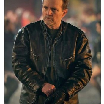 Curfew Michael Biehn Black Leather Jacket