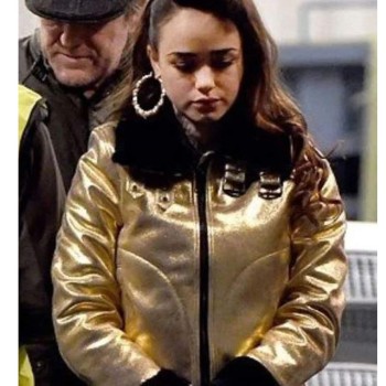 Curfew Rose Williams Shearling Leather Jacket