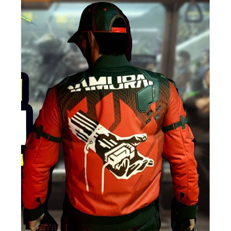 Cyberpunk 2077 Samurai Red Leather Jacket Cyberpunk 2077 Samurai Red Leather Jacket