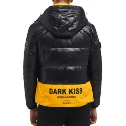 Cyberpunk Hooded Yellow Block Jacket