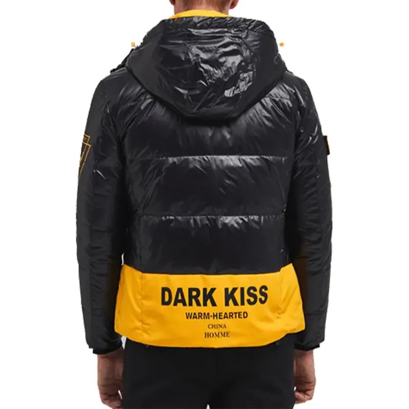 Cyberpunk Hooded Yellow Block Jacket Cyberpunk Hooded Yellow Block Jacket