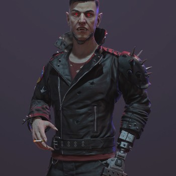Cyberpunk Zane Devon Studded Leather Jacket