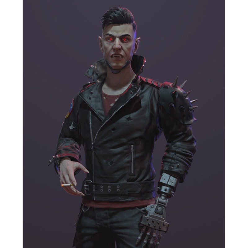 Cyberpunk Zane Devon Studded Leather Jacket Cyberpunk Zane Devon Studded Leather Jacket