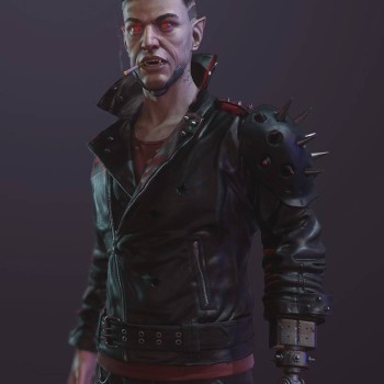 Cyberpunk Zane Devon Studded Leather Jacket