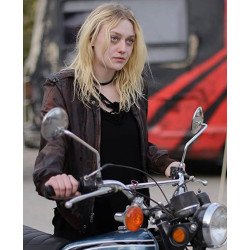 Viena and The Fantomes Dakota Fanning Motorcycle Leather Jacket