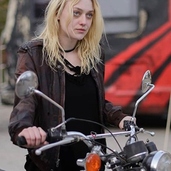 Viena and The Fantomes Dakota Fanning Motorcycle Leather Jacket