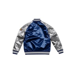 Dallas Cowboys Navy Blue and Silver Varsity Jacket
