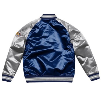Dallas Cowboys Navy Blue and Silver Varsity Jacket