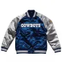 Dallas Cowboys Navy Blue and Silver Varsity Jacket