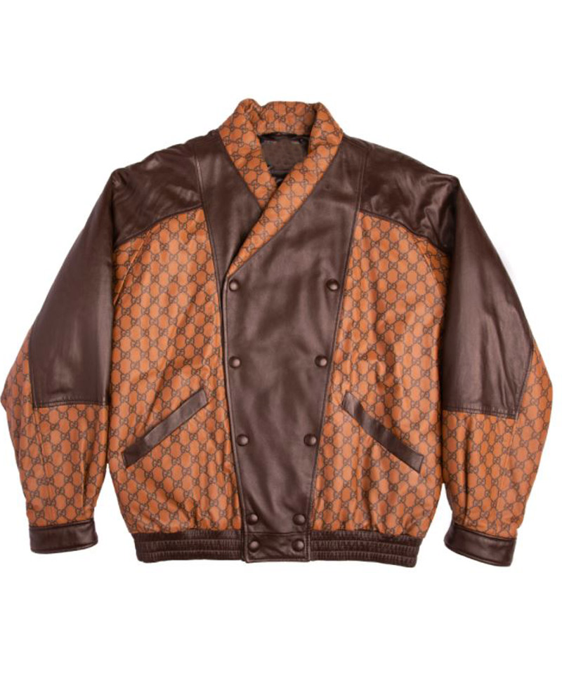 Dapper Dan Double Breasted Leather Jacket