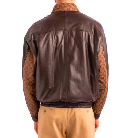 Dapper Dan Double Breasted Leather Jacket