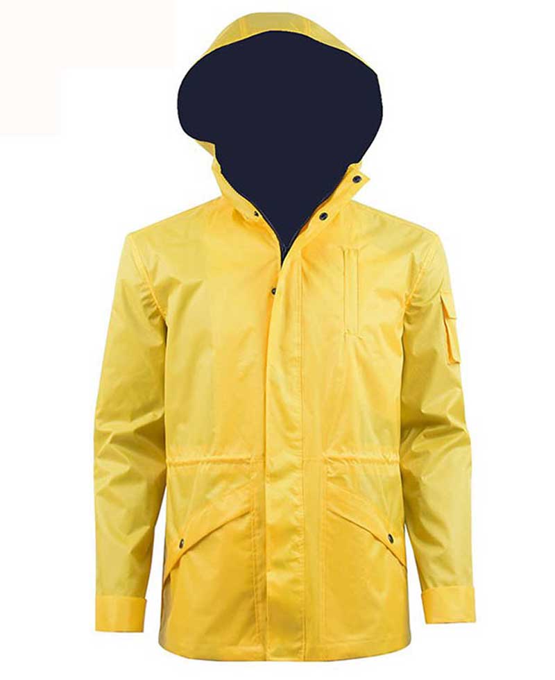 Yellow hooded jacket hotsell