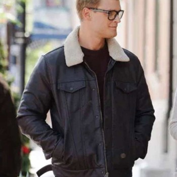 Adrian Spencer Dashing Home for Christmas Black Leather Jacket