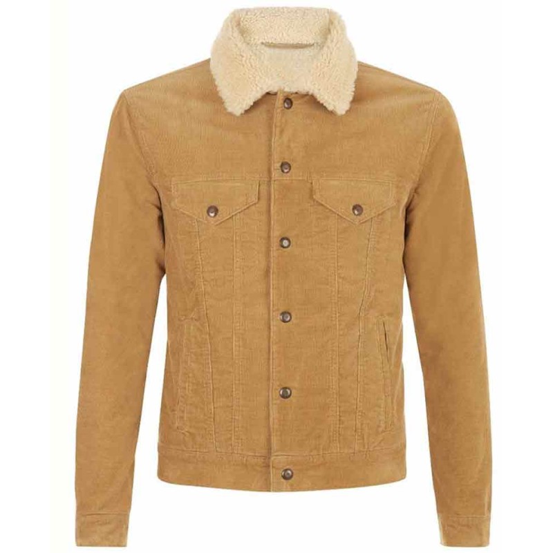 David Beckham Shearling Corduroy Jacket