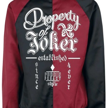 DC Halloween Suicide Squad Maroon Jacket
