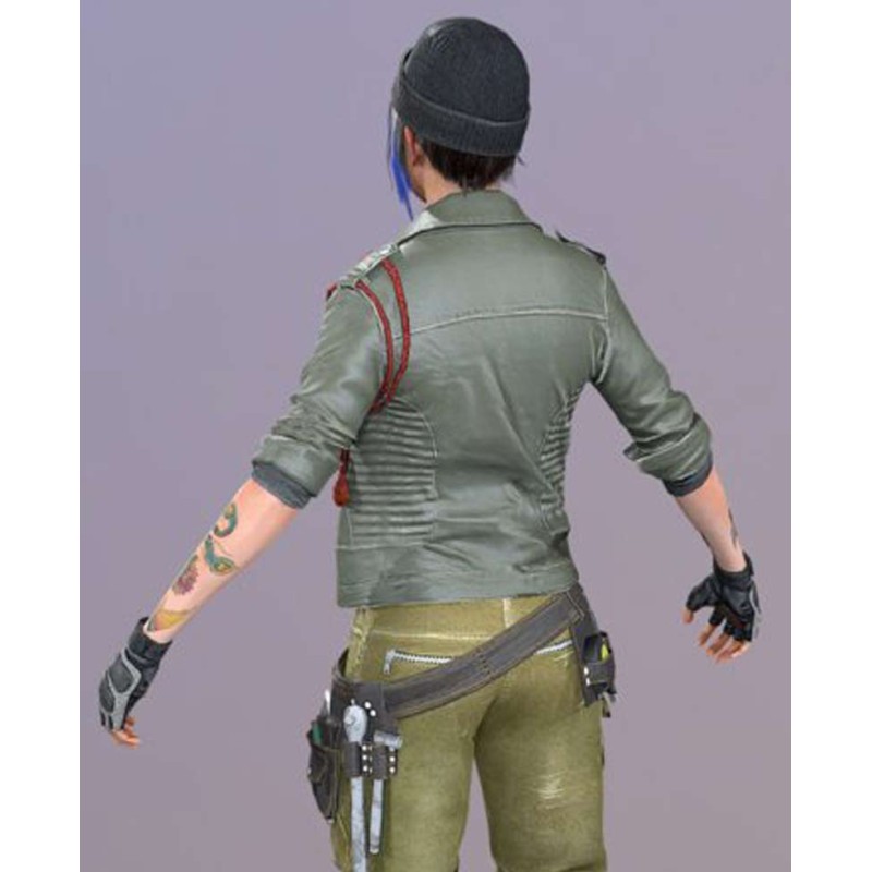 Jessa Yatsuda Dead Rising 4 Green Leather Jacket Jessa Yatsuda Dead Rising 4 Green Leather Jacket