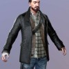 DR4 Tom Pickton Black Leather Coat