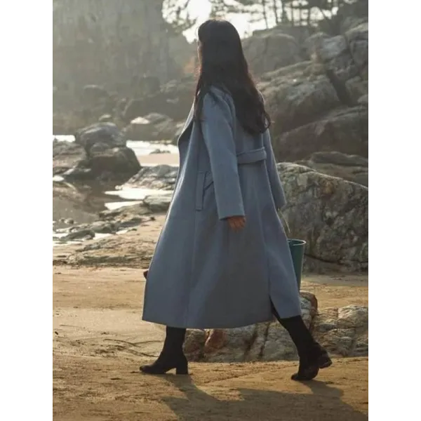 Decision To Leave 2022 Tang Wei Light Blue Coat Decision To Leave 2022 Tang Wei Light Blue Coat