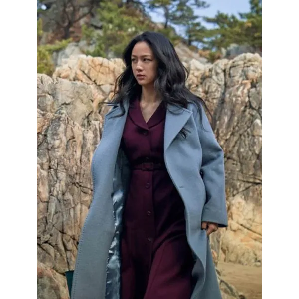 Decision To Leave 2022 Tang Wei Light Blue Coat