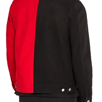 Denim Black and Red Jacket