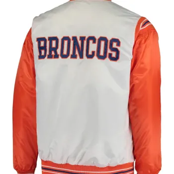 Denver Broncos Replica Starter White and Orange Jacket