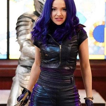 Descendants 3 Dove Cameron Black Leather Vest