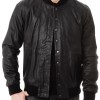 Men's Bomber Designer Black Leather Jacket Men's Bomber Designer Black Leather Jacket