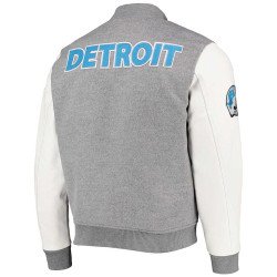 Detroit Lions Heathered Varsity Jacket