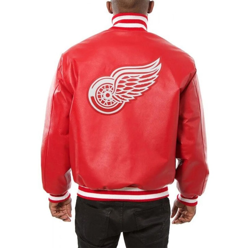 Detroit Red Wings Leather Red Jacket Detroit Red Wings Leather Red Jacket