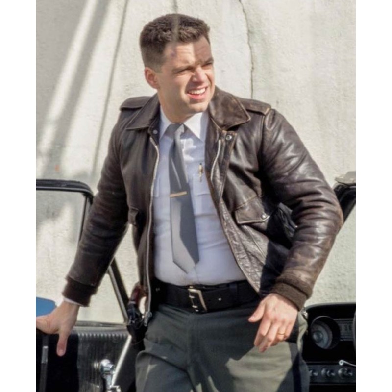 The Devil All The Time Sebastian Stan Bomber Leather Jacket The Devil All The Time Sebastian Stan Bomber Leather Jacket