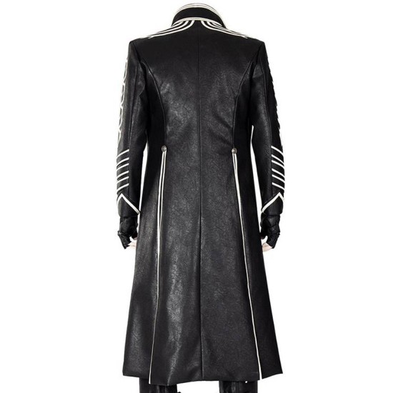 Devil May Cry 5 Vergil Black Leather Coat