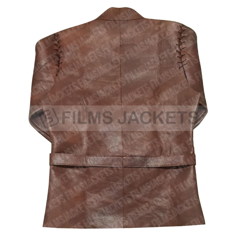 Devon Terrell Cursed Belted Leather Jacket Devon Terrell Cursed Belted Leather Jacket