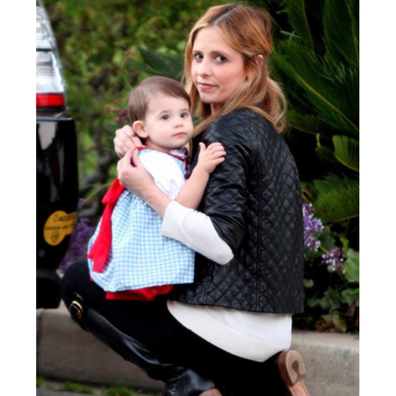 Sarah Michelle Gellar Diamond Quilted Jacket Sarah Michelle Gellar Diamond Quilted Jacket