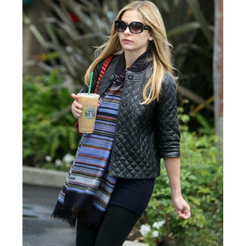 Sarah Michelle Gellar Diamond Quilted Jacket Sarah Michelle Gellar Diamond Quilted Jacket