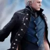 Vergil Blue and Black Leather Vest Vergil Blue and Black Leather Vest