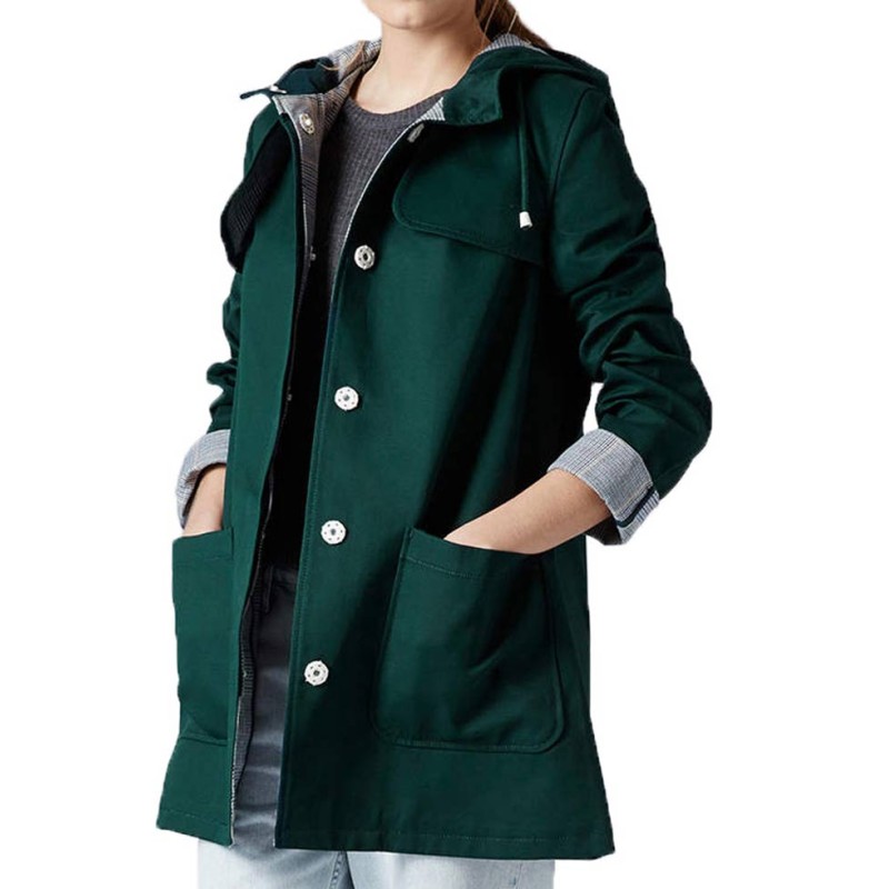 Doctor Who Jenna Coleman Green Hooded Jacket