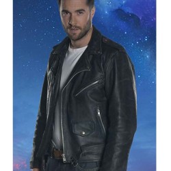 Doctor Who Josh Bowman Black Leather Jacket
