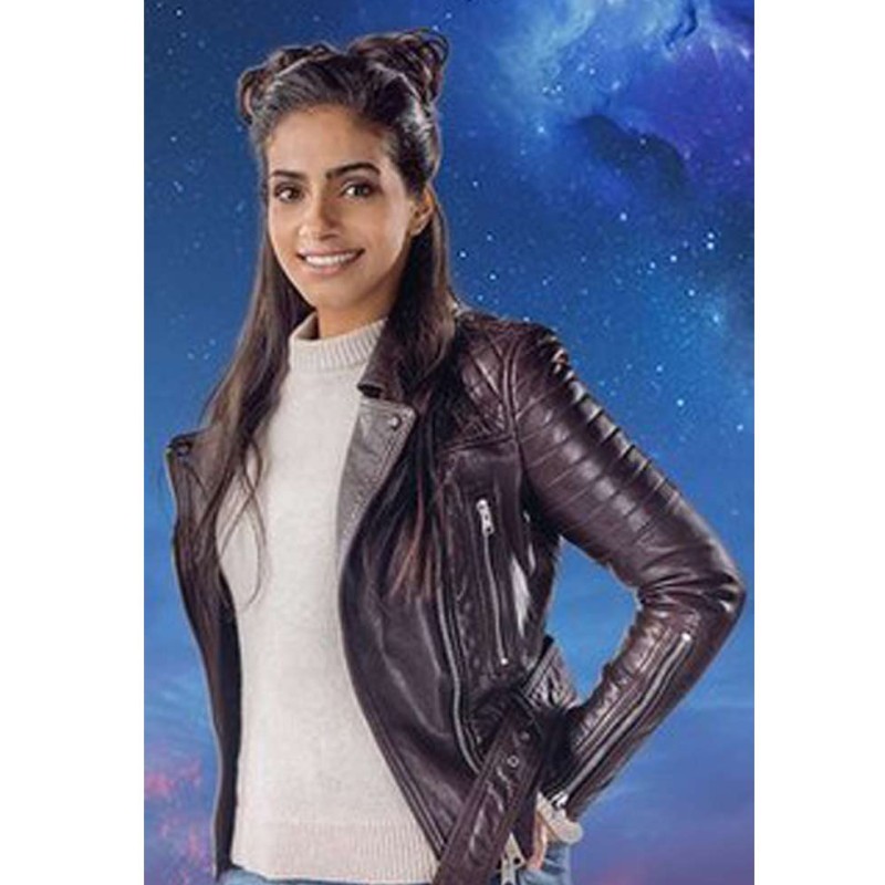 Doctor Who Mandip Gill Brown Leather Jacket