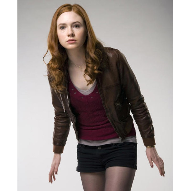 Karen Gillan Doctor Who Amy Pond Brown Jacket Karen Gillan Doctor Who Amy Pond Brown Jacket