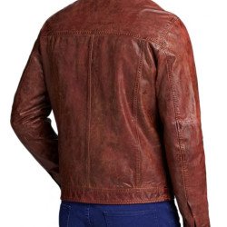 Joseph Gordon Levitt Don Jon Brown Distressed Leather Jacket