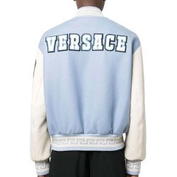 Donatella Versace Blue Varsity Jacket