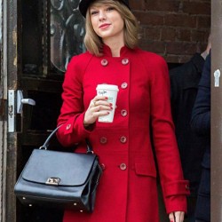 Taylor Swift Red Wool Coat