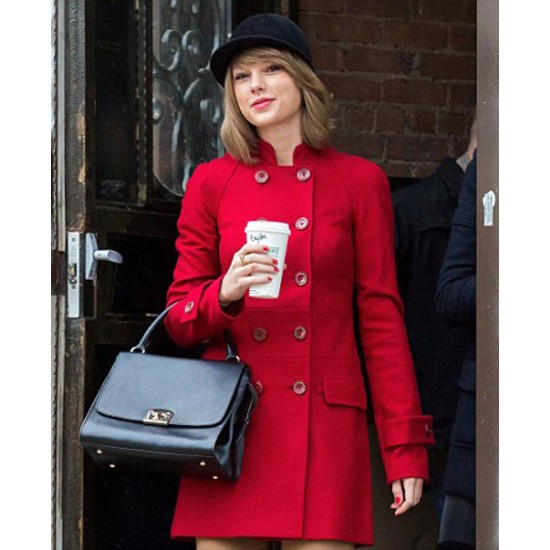Taylor Swift Red Wool Coat