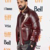 Drake Film Festival Burgundy Bomber Leather Jacket