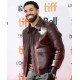 Drake Film Festival Burgundy Bomber Leather Jacket