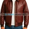 Drake Film Festival Burgundy Bomber Leather Jacket Drake Film Festival Burgundy Bomber Leather Jacket