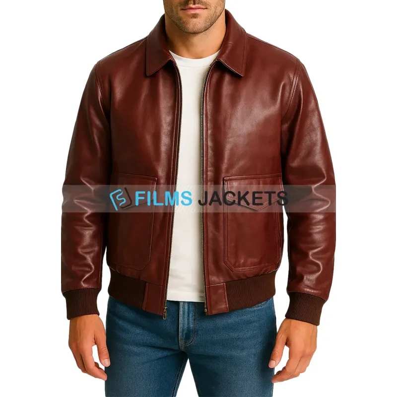 Drake Film Festival Burgundy Bomber Leather Jacket Drake Film Festival Burgundy Bomber Leather Jacket