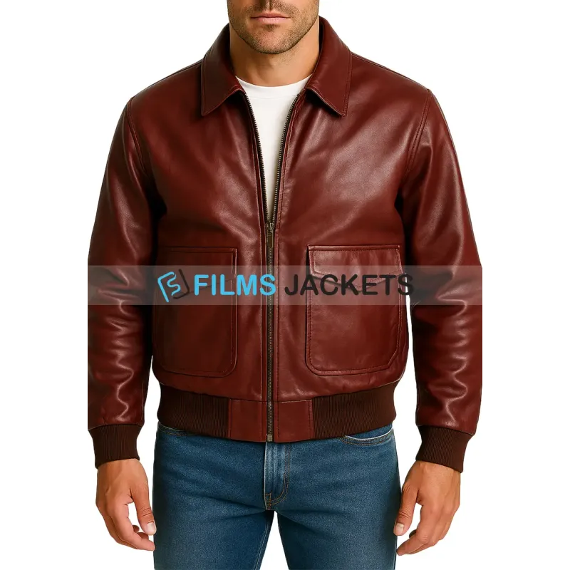 Drake Film Festival Burgundy Bomber Leather Jacket Drake Film Festival Burgundy Bomber Leather Jacket