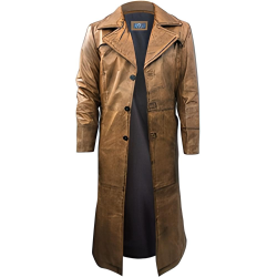Duster Leather Brown Coat