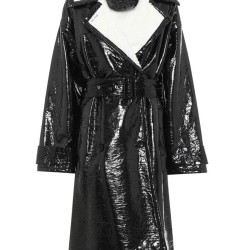 Dynasty Elaine Hendrix Black Shearling Coat
